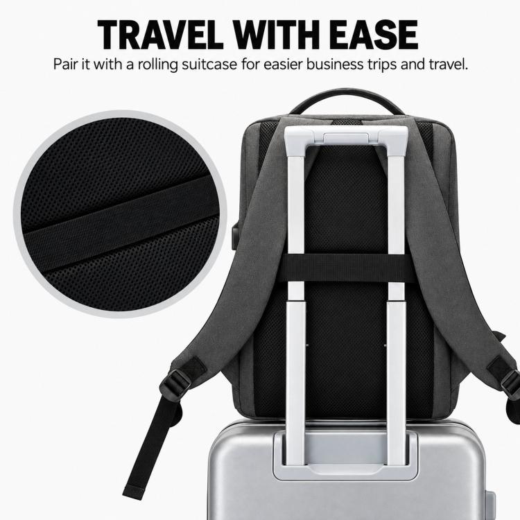 Zaino per laptop REMOID 1173, resistente all'acqua, ideale per viaggi di lavoro e con porta di ricarica USB.