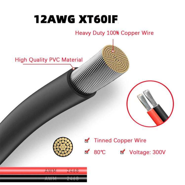 Cavo prolunga XT60 maschio-maschio 30 A, 12 lunghezze - immagine 15