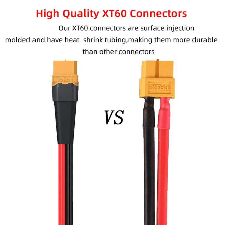 Cavo prolunga XT60 30A in rame 12 AWG, lunghezze da 0,61 a 15,2 m - immagine 12