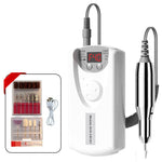 Fresa elettrica per unghie da 40000 giri/min, ricaricabile, per unghie in gel e acrilico, kit con 12 punte.