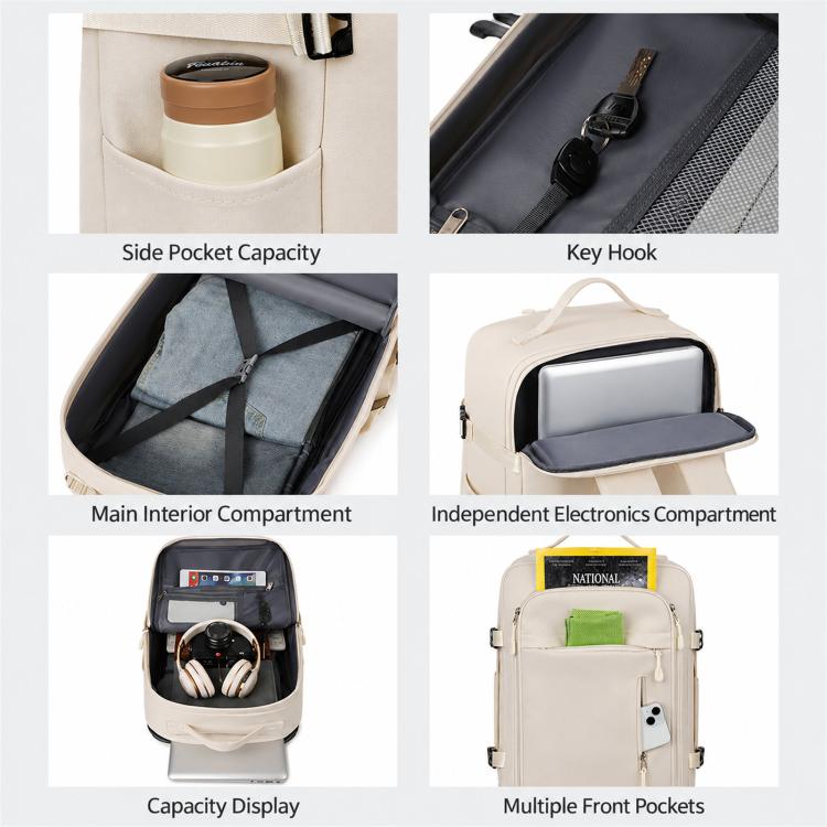 Zaino da viaggio REMOID 725 impermeabile con tasca per oggetti personali, scomparto per laptop e tasca impermeabile.
