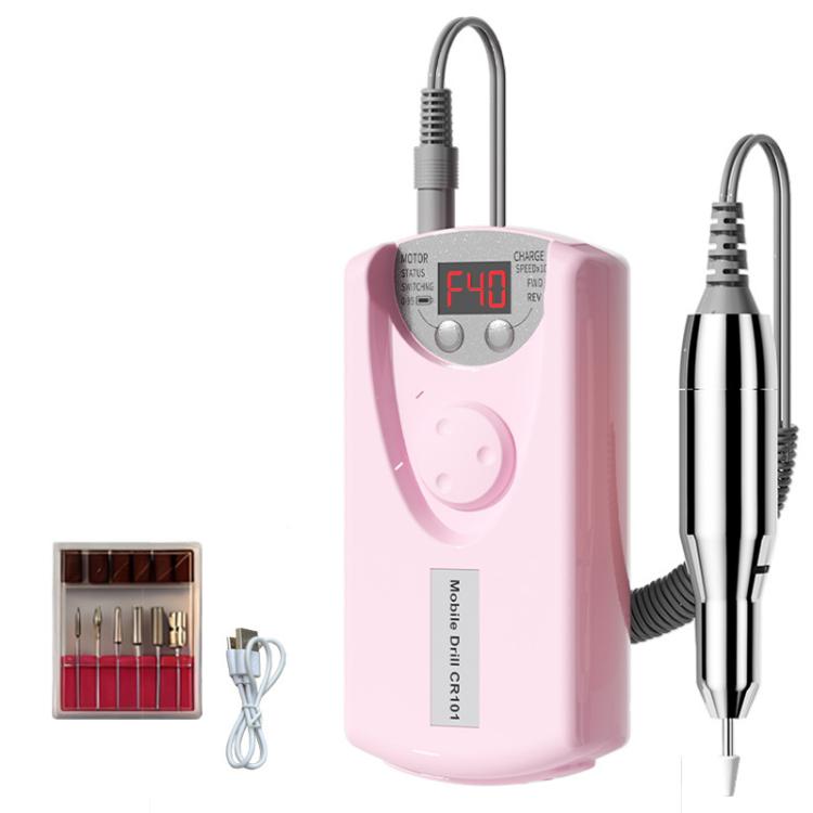 Fresa elettrica per unghie da 40000 giri/min, ricaricabile, per unghie in gel e acrilico, kit con 6 punte.