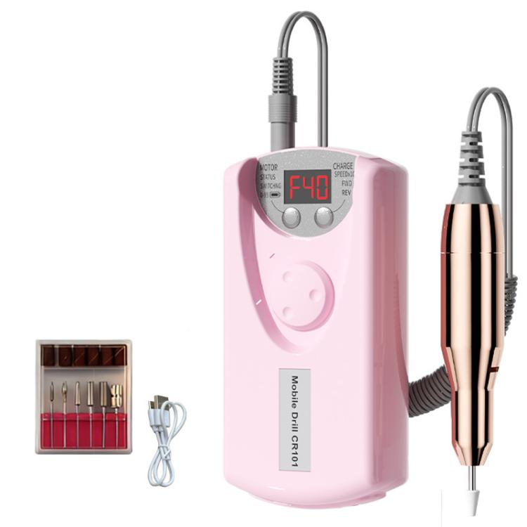 Fresa elettrica per unghie da 40000 giri/min, ricaricabile, per unghie in gel e acrilico, kit con 6 punte.