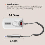 Fresa elettrica per unghie da 40000 giri/min, ricaricabile, per unghie in gel e acrilico, kit con 6 punte.