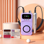 Fresa elettrica per unghie ricaricabile da 40000 giri/min con luce UV e 40 livelli di velocità., 12 Bits Purple+Pink, 12 Bits Purple+Silver, 12 Bits Purple+Grey, 12 Bits Beige+Pink, 12 Bits Beige+Silver, 12 Bits Beige+Grey, 6 Bits Purple+Pink          ...