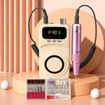 Fresa elettrica per unghie ricaricabile da 40000 giri/min con luce UV e 40 livelli di velocità., 12 Bits Purple+Pink, 12 Bits Purple+Silver, 12 Bits Purple+Grey, 12 Bits Beige+Pink, 12 Bits Beige+Silver, 12 Bits Beige+Grey, 6 Bits Purple+Pink          ...