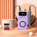 Fresa elettrica per unghie ricaricabile da 40000 giri/min con luce UV e 40 livelli di velocità., 12 Bits Purple+Pink, 12 Bits Purple+Silver, 12 Bits Purple+Grey, 12 Bits Beige+Pink, 12 Bits Beige+Silver, 12 Bits Beige+Grey, 6 Bits Purple+Pink          ...