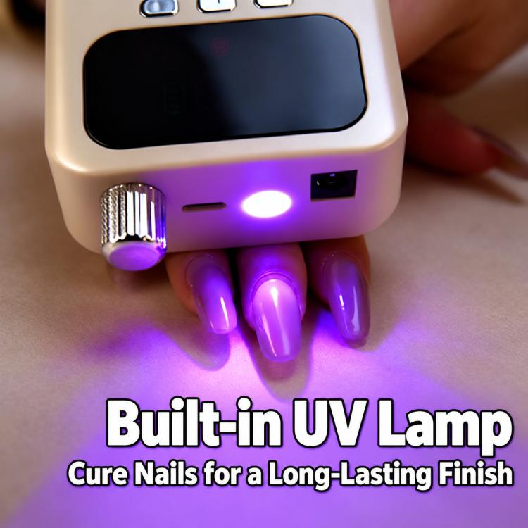 Fresa elettrica per unghie ricaricabile da 40000 giri/min con luce UV e 40 livelli di velocità., 12 Bits Purple+Pink, 12 Bits Purple+Silver, 12 Bits Purple+Grey, 12 Bits Beige+Pink, 12 Bits Beige+Silver, 12 Bits Beige+Grey, 6 Bits Purple+Pink          ...