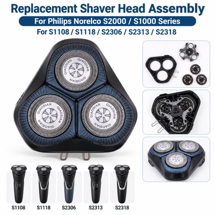 Testina di ricambio per rasoio Philips Norelco serie S2000, S1000, S1108, S1118, S2306, S1108 S1118 S2306