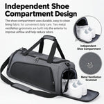 REMOID T17 Borsa sportiva da palestra di grandi dimensioni, borsa da viaggio con scomparto per scarpe, tasca impermeabile, zaino.
