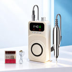 Fresa elettrica per unghie ricaricabile da 40000 giri/min con luce UV integrata e manipolo con ventola., 12 Bits Beige Silver, 12 Bits Beige+Gold, 12 Bits Purple Silver, 12 Bits Purple Gold, 6 Bits Beige Silver, 6 Bits Beige Gold, 6 Bits Purple Silver ...