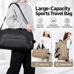 REMOID T26 Borsa sportiva grande da palestra, zaino da viaggio convertibile, borsa a tracolla sportiva con scomparto per scarpe e tasca impermeabile