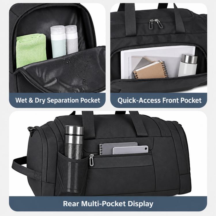 REMOID T26 Borsa sportiva grande da palestra, zaino da viaggio convertibile, borsa a tracolla sportiva con scomparto per scarpe e tasca impermeabile