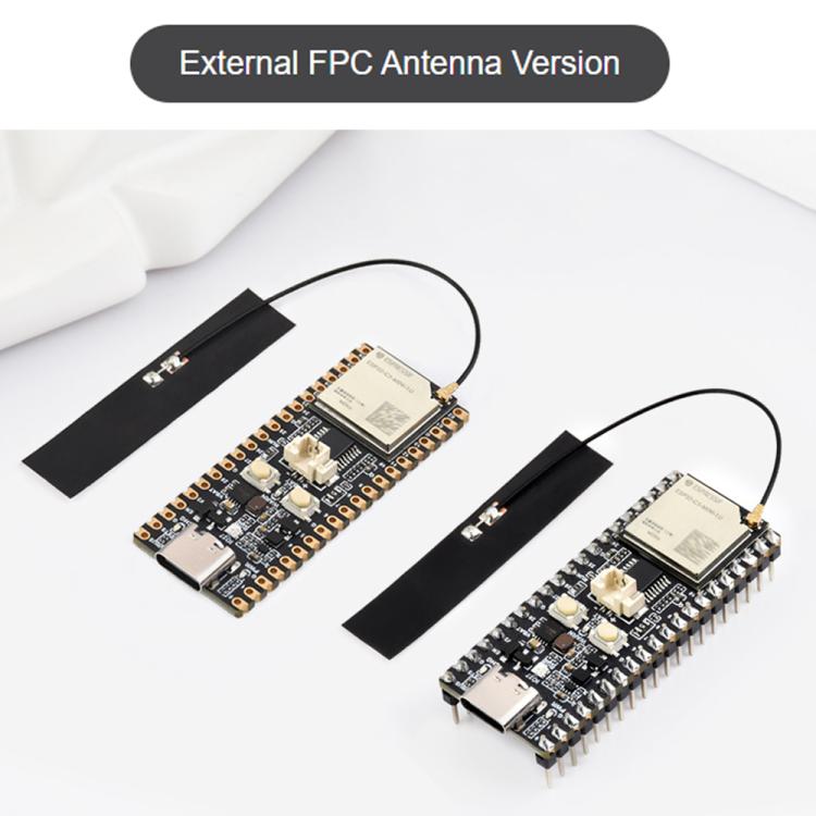 Scheda di sviluppo Wi-Fi 6 dual-band Waveshare ESP32-C5 con antenna FPC esterna, Without Pinheader, With Pinheader