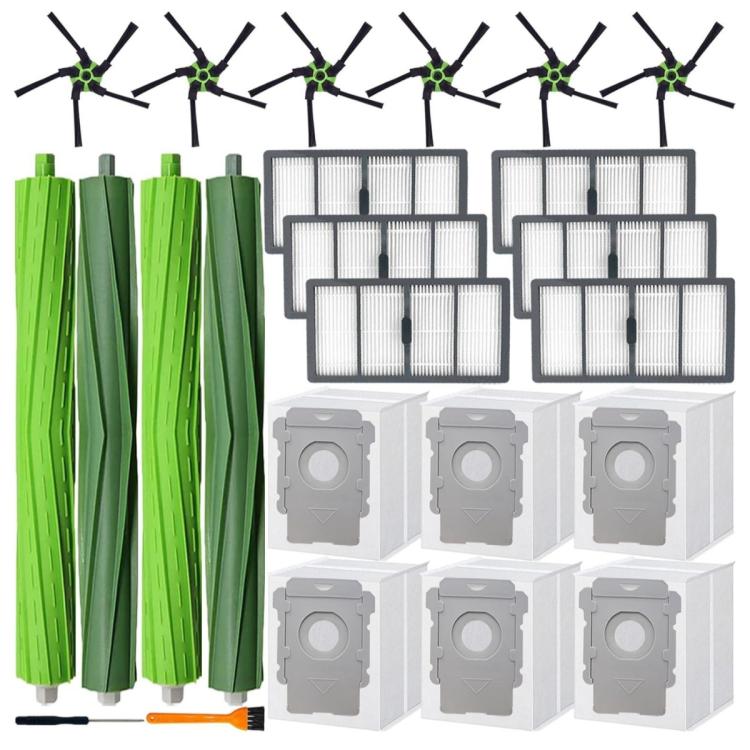 Kit di ricambio per aspirapolvere iRobot Roomba S9 / S9 Plus 9150 9550: 4 spazzole, 6 filtri, 6 sacchetti, 6 spazzole laterali., 20 In 1