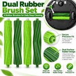 Kit di ricambio per iRobot Roomba i7 / i7+ / E5 / E6, include 4 spazzole in gomma, 8 filtri e 6 spazzole laterali., 2+8+6