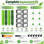 Kit di ricambio per iRobot Roomba i7 / i7+ / E5 / E6, include 4 spazzole in gomma, 8 filtri e 6 spazzole laterali., 2+8+6