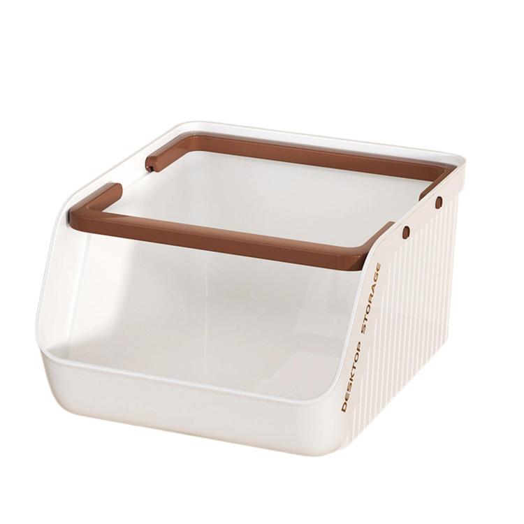 Scatola portaoggetti da scrivania in acrilico a cassetto per maschere, cosmetici e altri accessori.