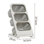 Scatola porta capsule di caffè a 3 livelli con inserto inclinato, organizer da scrivania per bustine di tè e snack, Large, Small