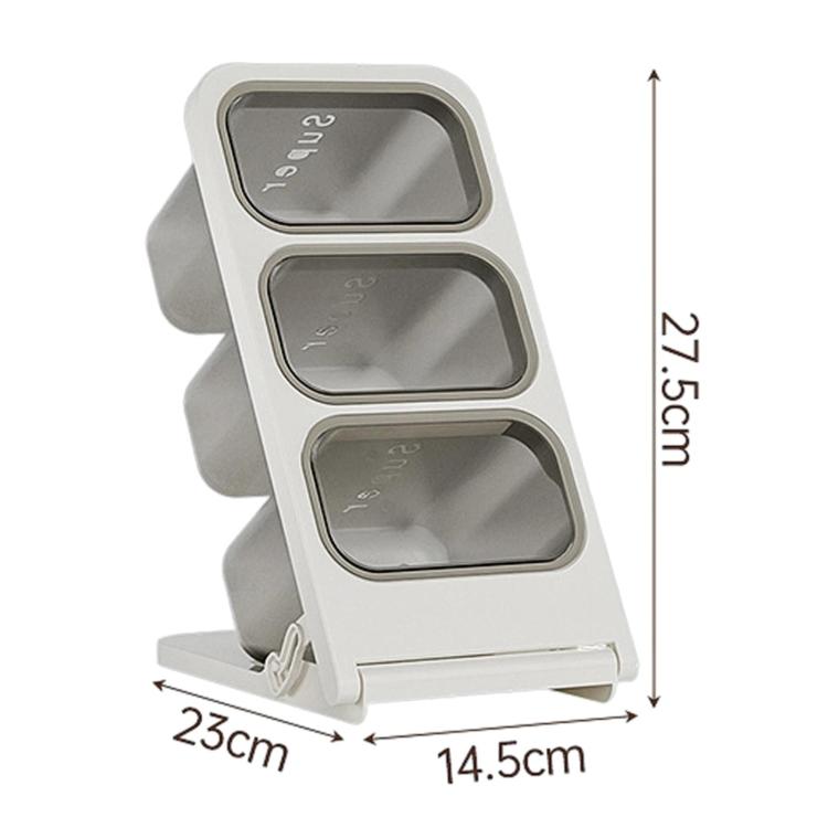Scatola porta capsule di caffè a 3 livelli con inserto inclinato, organizer da scrivania per bustine di tè e snack, Large, Small