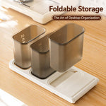 Scatola porta capsule di caffè a 3 livelli con inserto inclinato, organizer da scrivania per bustine di tè e snack, Large, Small