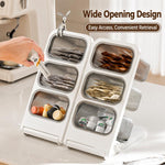 Scatola porta capsule di caffè a 3 livelli con inserto inclinato, organizer da scrivania per bustine di tè e snack, Large, Small