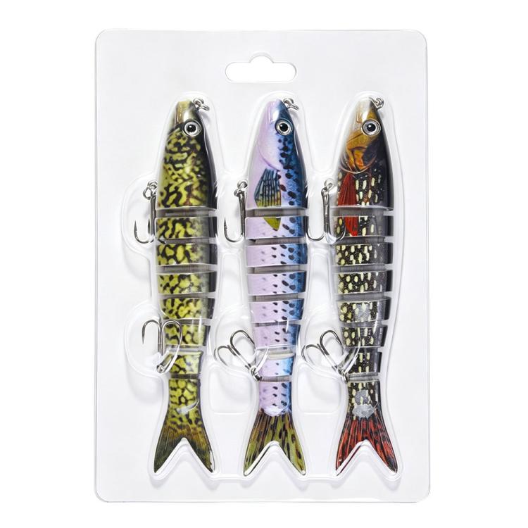 Set da 3 pezzi HENGJIA JM0633B - Swimbait snodate multisegmento a affondamento lento