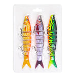 Set da 3 pezzi HENGJIA JM0633B - Swimbait snodate multisegmento a affondamento lento