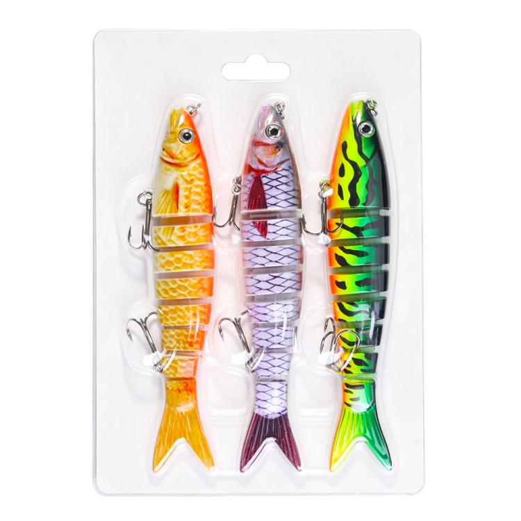 Set da 3 pezzi HENGJIA JM0633B - Swimbait snodate multisegmento a affondamento lento