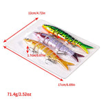 Set da 3 pezzi HENGJIA JM0633B - Swimbait snodate multisegmento a affondamento lento