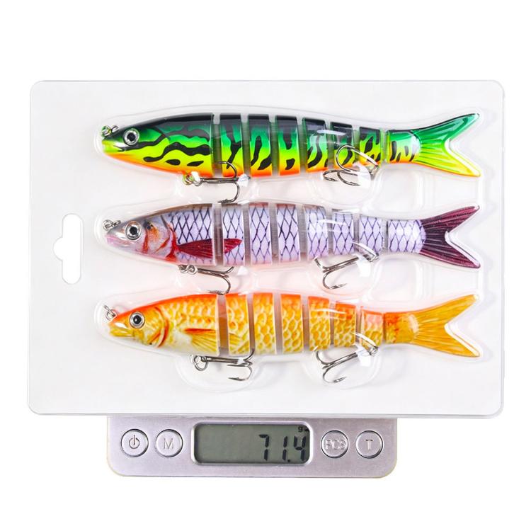 Set da 3 pezzi HENGJIA JM0633B - Swimbait snodate multisegmento a affondamento lento