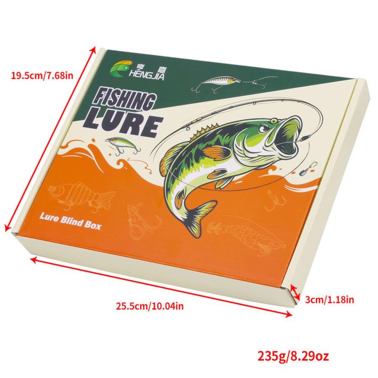 Kit di esche da pesca HENGJIA da 18 pezzi/scatola, esche rigide e morbide di vario tipo, set da pesca in scatola