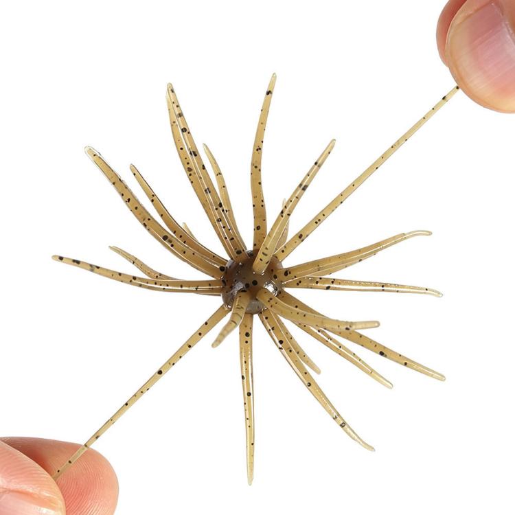 Confezione da 6 pezzi HENGJIA Esche artificiali morbide galleggianti a forma di riccio di mare, in TPR elastico, 0.5g, 1.6g, 2.6g