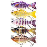 HENGJIA JM074 Esche artificiali da pesca Swimbait multi-snodate affondanti, esche rigide multi-segmentate, 9.7cm 15g