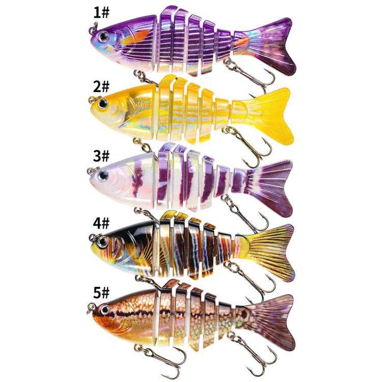 HENGJIA JM074 Esche artificiali da pesca Swimbait multi-snodate affondanti, esche rigide multi-segmentate, 9.7cm 15g