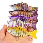 HENGJIA JM074 Esche artificiali da pesca Swimbait multi-snodate affondanti, esche rigide multi-segmentate, 9.7cm 15g