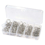 Kit di ami da pesca a tre punte HENGJIA FH042 in acciaio ad alto tenore di carbonio con ardiglione, 100 PCS/Box