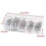 Kit di ami da pesca a tre punte HENGJIA FH042 in acciaio ad alto tenore di carbonio con ardiglione, 100 PCS/Box
