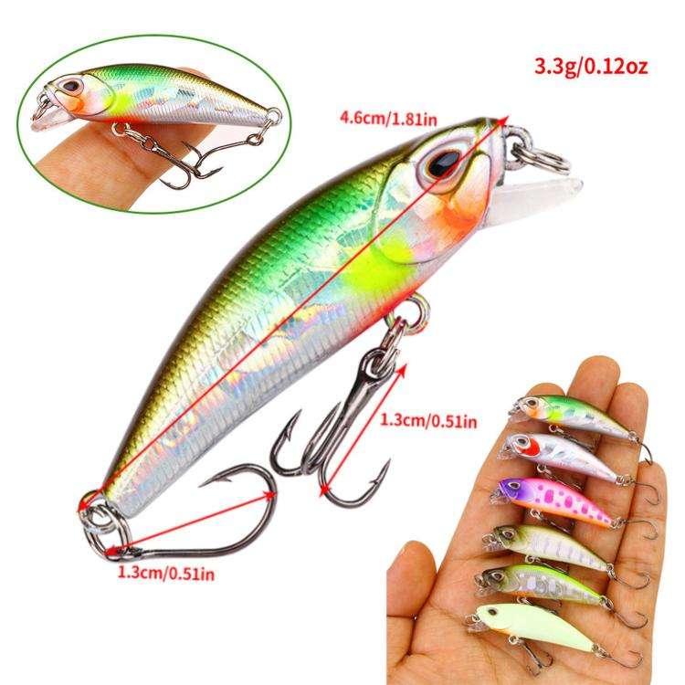 HENGJIA MI180 Micro Minnow – Esche rigide affondanti (slow sinking), 4.6cm 3g