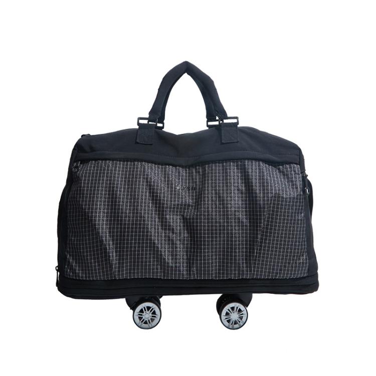Missrr Expandable Rolling Travel Duffel Bag With Detachable Wheels Nylon Weekender Carry On Bag