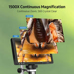10.1 Inch Screen 20MP Digital Microscope 1500X Magnification HDMI-Compatible Output With 32GB SD Card