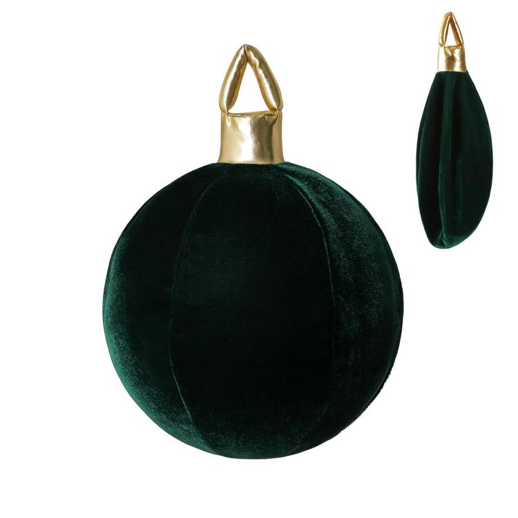30cm Velvet Inflatable Christmas Ball Ornament DIY Christmas Decoration and Scene Prop