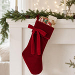 Velvet Christmas Stocking Large Plush Holiday Hanging Stocking for Fireplace Mantel Christmas Tree Decor