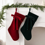Velvet Christmas Stocking Large Plush Holiday Hanging Stocking for Fireplace Mantel Christmas Tree Decor