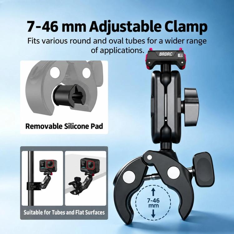BRDRC For Quick-Release Cycling Mount For Insta360 Ace / Ace Pro 2 / X6 / X5 / X4 Air