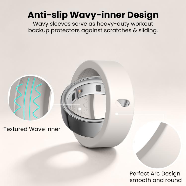 4 PCS/Box AhaStyle WG207 Silicone Finger Ring Cover, For Oura Ring Gen 4 / 4 Ceramic / Gen 3