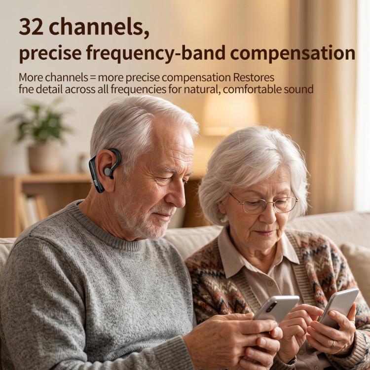 M015SA Ear-Hung Digital Display Hearing Aid Bluetooth Earphones Sound Amplifier For The Elderly