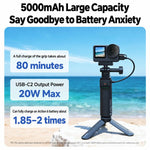 LKTOP 5000mAh Battery Handle For DJI Osmo Action 6 / Osmo 360 / Action 5 Pro Power Hand Grip, Osmo Battery Handle