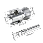 Pipe Threader Tool Set with 1/4 Hex Shank Internal and External Thread Maker Bit for PPR PVC Water Pipe Repair, 1/2 Inch, 3/4 Inch, 1 Inch