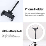 26cm Ring Live Streaming Fill Light Selfie Beauty Photography Lamp, 10 inch